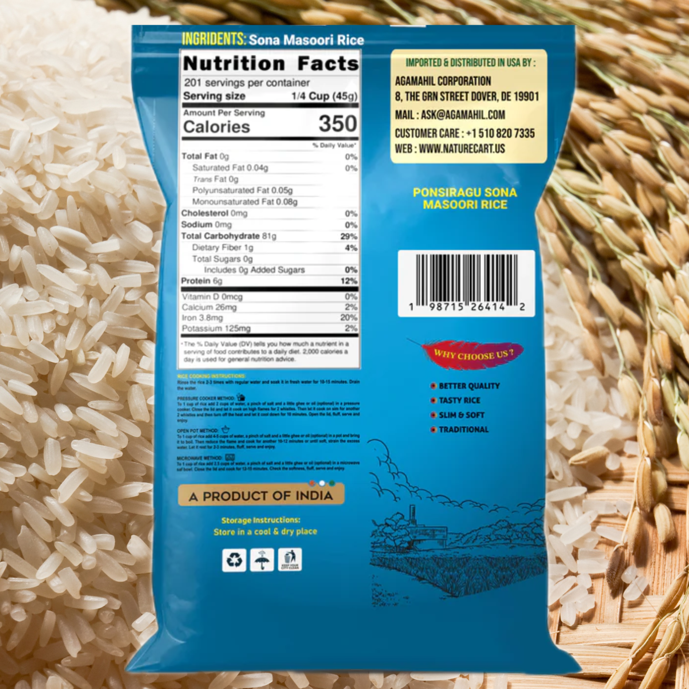 Ponsiragu Premium Sona Masoori Rice