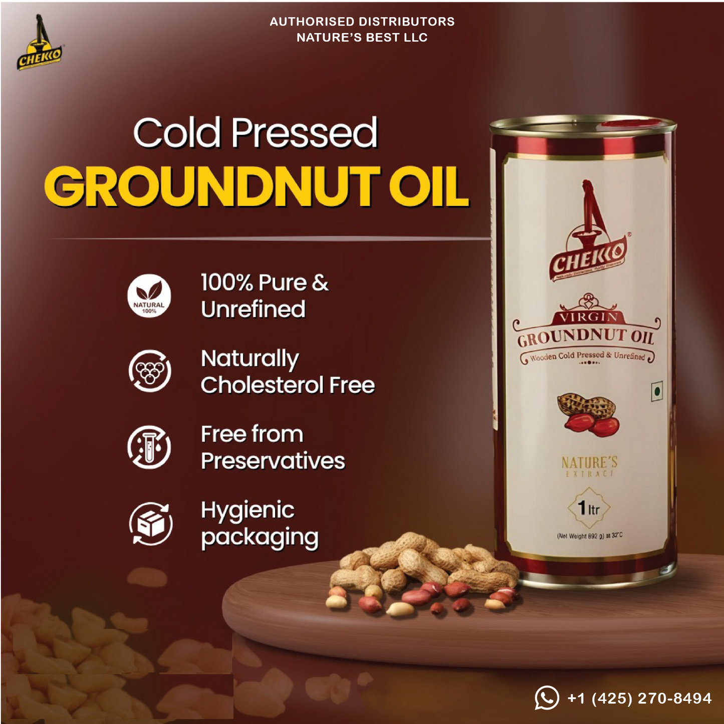 Chekko Cold Pressed Virgin Groundnut Oil