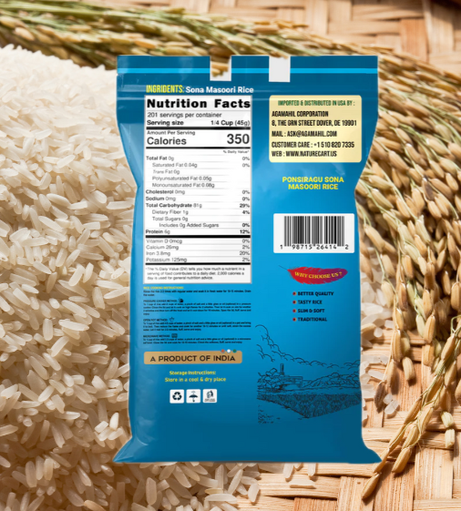 Ponsiragu Premium Sona Masoori Rice