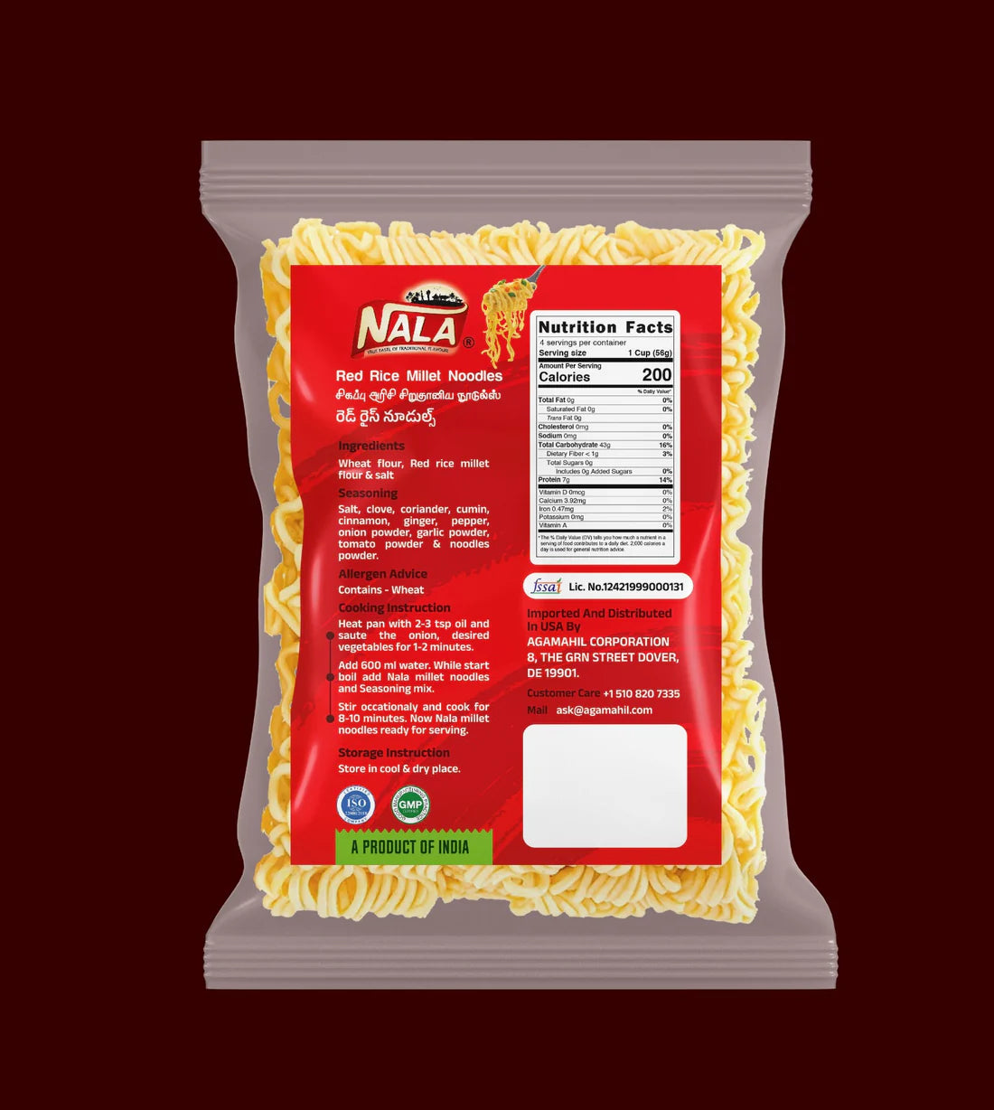 Nala RED RICE Millet Noodles