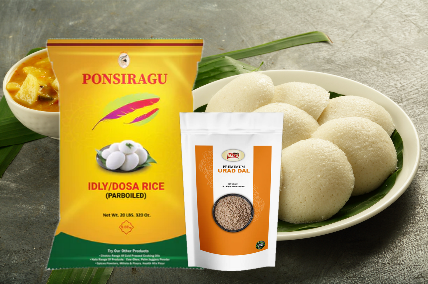 Naturally Aged Idli/Dosa Rice & Premium Urad Dal Combo Pack!